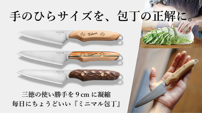カット野菜時代の新しい定番。果物ナイフでもペティナイフでもない、手のひらサイズの新カテゴリー『ミニマル包丁』誕生