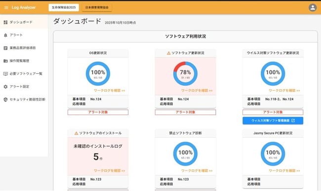「Jasmy Secure PC for Worklog」に新機能「Log Analyzer」を搭載