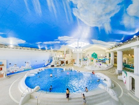 【箱根小涌園ユネッサン】藤田観光株式会社設立70周年×開成町町制施行70周年　あじさいちゃんとボザッピィのおともだち協定式