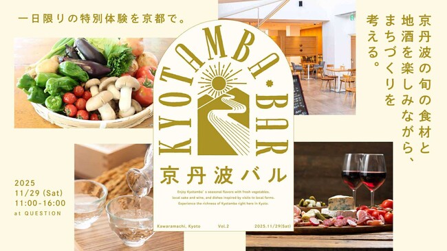 京丹波バル vol.2 開催決定！-京都・QUESTIONで“食とまちづくり”を語る一日-