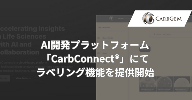 カーブジェン、AI開発プラットフォーム「CarbConnect(R)」にてラベリング機能を提供開始