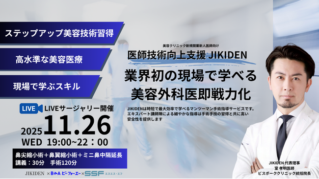 「美容医療の課題解決」に向け、JIKIDENプロジェクト・株式会社B4A ・株式会社SSFの3社が共同プロジェクトを始動