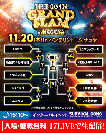 【開幕間近】「THREE GONG.4 -GRAND SLAM- in NAGOYA」待望のカードがついに発表！　イベント内容も一挙公開