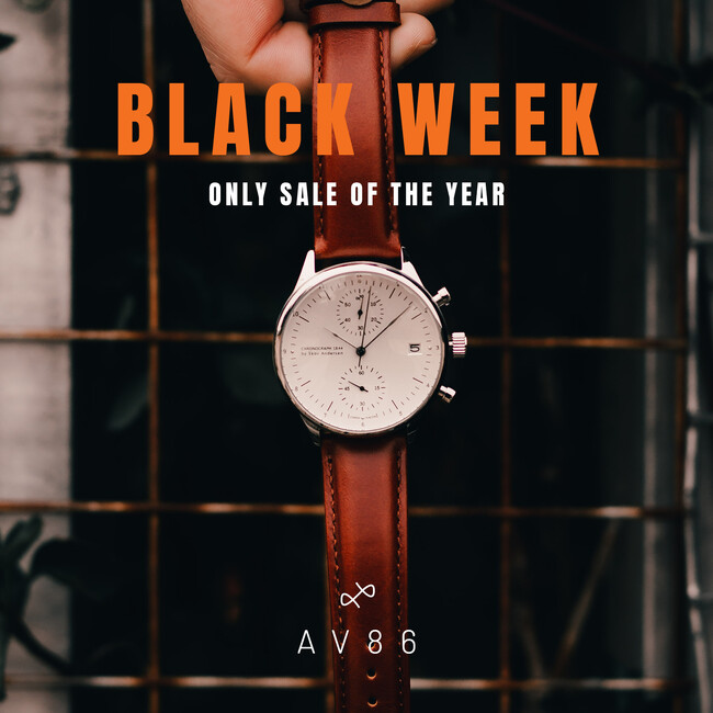 【北欧腕時計ブランド AV86】〈今年唯一の割引セール〉ブラックフライデーを11月21日～12月1日で開催。