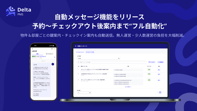 民泊・リゾート物件向け管理システムのDelta PMSが、運用効率を大幅に改善する自動化機能をリリース