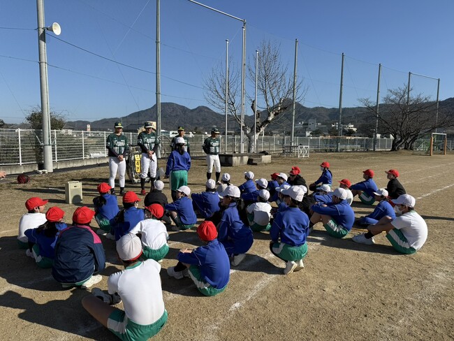【香川オリーブガイナーズ】小学校野球教室開催！11月20日岡田小学校野球教室に山田航平選手・森元彪向選手が登場
