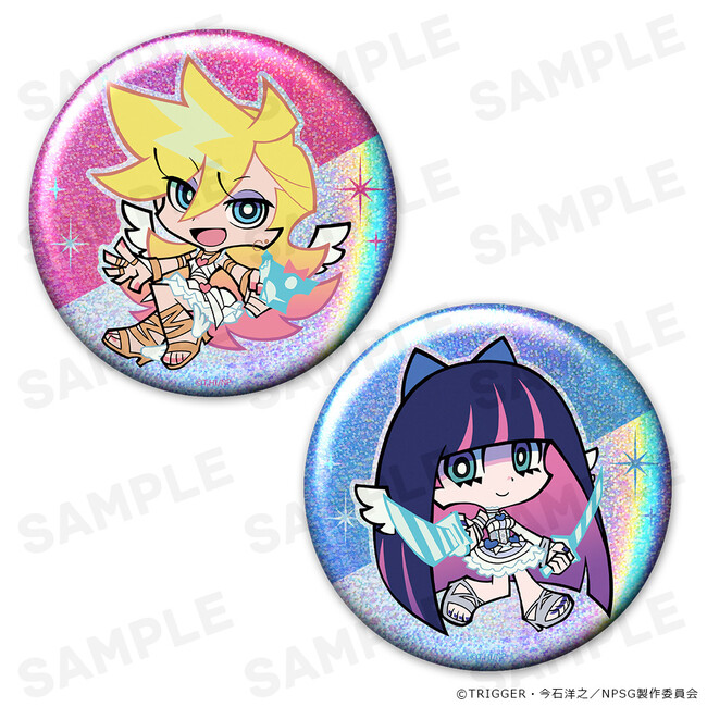 TVアニメ「New PANTY ＆ STOCKING with GARTERBELT」ホログラム缶バッジ2個セット、メタリック缶バッジ2個セットなどの受注を開始しました！