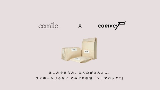 アパレルブランド「ecmile.」- 公式オンラインストアにてEC配送時の脱炭素化を推進するcomvey「シェアバッグ(R)︎」の導入を開始