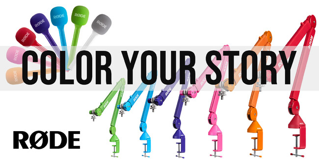 【RODE（ロード）新商品】マイク用アクセサリーにカラフルな新色が登場！SNSや配信動画を彩るラインナップを提案！！