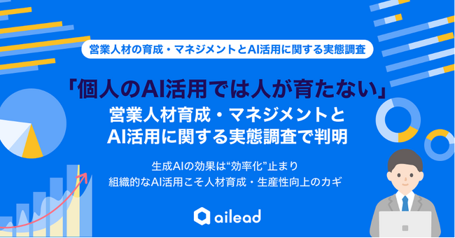 「個人のAI活用では人が育たない」営業人材育成・マネジメントとAI活用に関する実態調査で判明