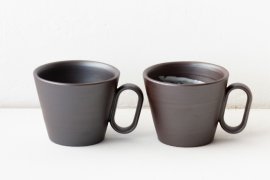 生涯を添い遂げるマグ 萬古焼 醉月陶苑(左から　無地・中白)