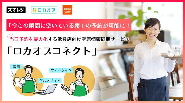 「スマレジ」と「ebica」をリアルタイム連携し、当日予約を最大化する 飲食店向け空席情報同期サービス 「ロカオプコネクト」提供開始のお知らせ