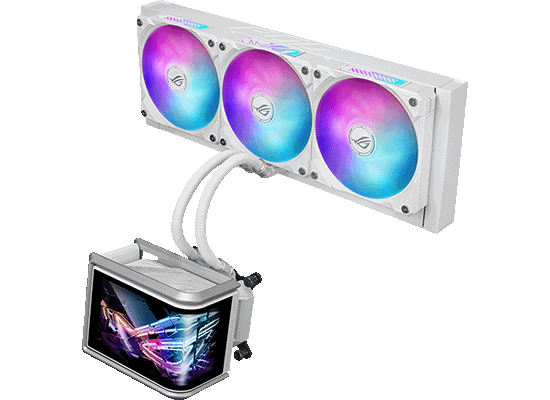 ASUSから、ポンプヘッドに曲面 6.67インチ 2K AMOLEDスクリーンを搭載した簡易水冷CPUクーラー『ROG RYUO IV SLC 360 ARGB WHT』を発売