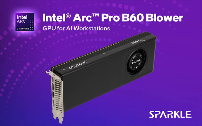 SPARKLEから、Intel Arc Pro B60 ブロワーファン搭載グラフィックボード『SBP60W-24G』を発売