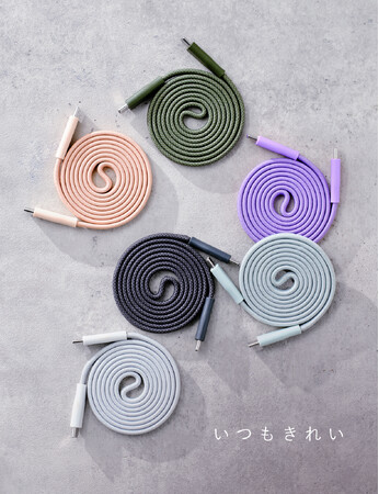 【株式会社CIO】新製品 クルッとまとまる『CIO Mate Flat Spiral Cable CtoC 1m』販売開始！大人気『スパイラルシリコンケーブル』にクリアカラーも登場
