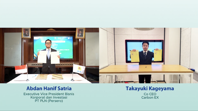 Carbon EX、インドネシア国営電力会社PT PLN（Persero）とMoUを締結
