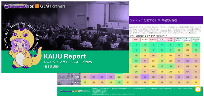 アニメ、ゲーム、J-POPなど日本ポップカルチャーのグローバル市場における今を理解する『KAIJU Report』の2025年版をリリース！