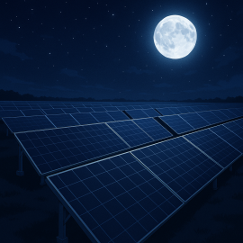 太陽光の発電所の雑草・汚れ・盗難を抑止　ナイトセーフ　トリプルバスター