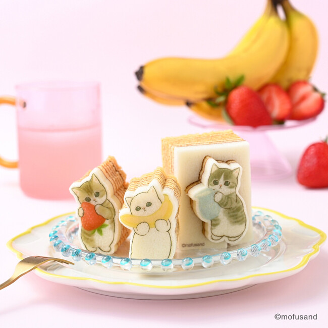 あの「mofusand」がスイーツに！　もふもふにゃんこの“かたにゃきバウム”新発売