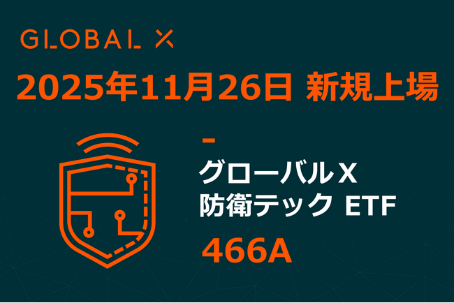 Global X Japan株式会社「グローバルＸ 防衛テック ETF」【466A】東京証券取引所に新規上場