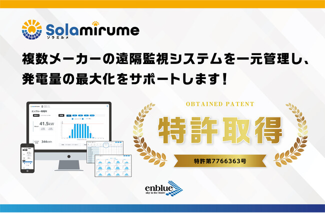 「ソラミルメ」特許取得のお知らせ
