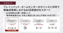 ブレインパッド、ホームセンターのカインズと共同で棚編成業務におけるAI活用検討をスタート