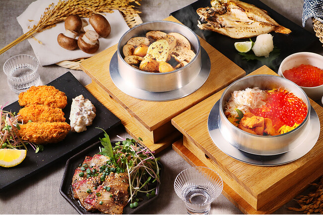 香住産ずわいがに、生うに、いくらを贅沢に使用した三宝釜飯など冬の季節においしい限定の逸品をご用意。「黒十（コクトウ）」で12月4日より。
