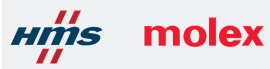 HMS NetworksとMolex Industrial Solutions事業部(ロゴ)