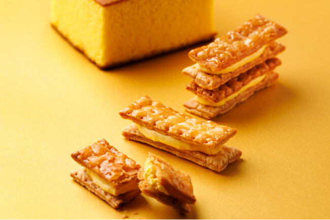 【長崎土産】長崎銘菓シリーズ！カステラ風味を味わえるサクサク食感の新作スイーツ「長崎・カステラパイサンド」を新発売いたします！