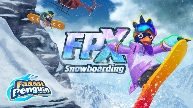 ペンギンたちがスノーボードで連続トリック！？基本無料・マルチプラットフォームの『Faaast Penguin』に雪山ワールドが12月4日から登場！