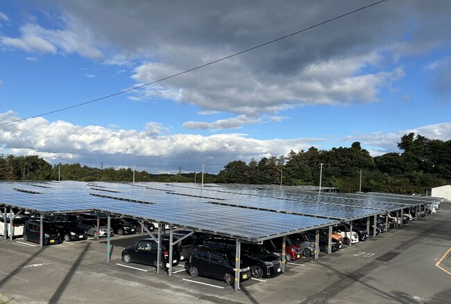 国内最大級となるソーラーカーポートが相馬事業所で運転開始