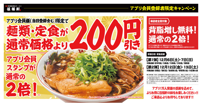 【伍福軒】アプリ1万人突破記念！感謝を“福”に変えてお届けします
