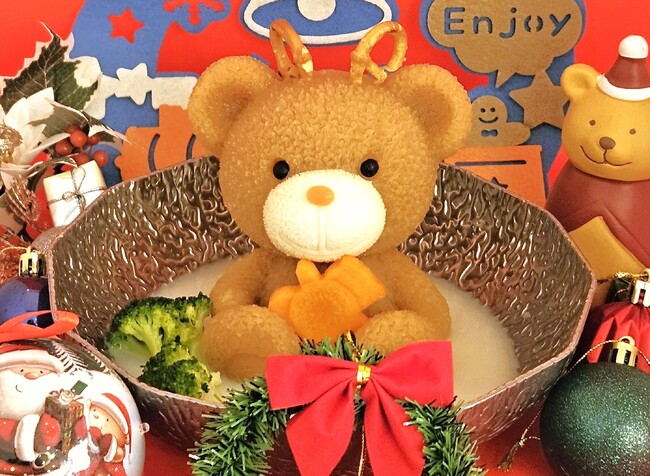 トナカイくまちゃんが新登場！鍋だけじゃない！クリスマスメニューも充実！「くまちゃん温泉」クリスマスプラン12/1スタート