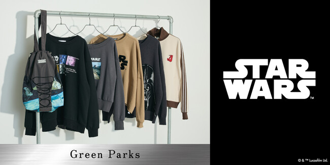 【Green Parks】大人気映画『スター・ウォーズ』コレクション第2弾が登場！メタリックなロゴプリントとグラフィックで作品の世界観を表現したアイテム