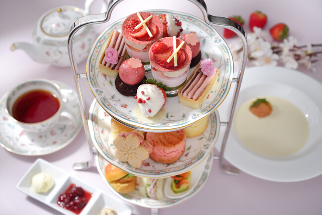 【ホテル椿山荘東京】春といえば桜とストロベリー！その魅力をまるでコース料理のように楽しめる「桜×ストロベリーアフタヌーンティー」2月6日よりスタート