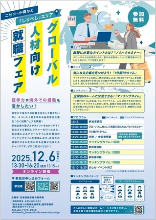 【12／6（土）】「グローバル人材向け就職フェア」を開催します！