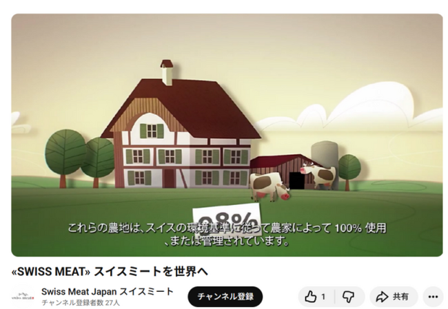 スイス産食肉の輸出ブランド「swiss meat」、日本語SNSアカウントを開設