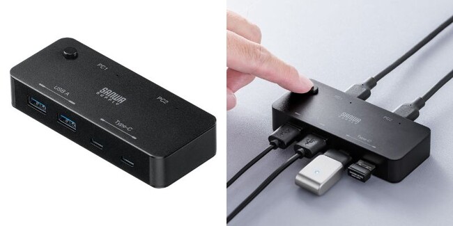 USB A／C対応、4台の機器を2台のPCで共有できる切替器を12月3日発売