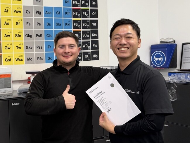 Koch-Chemie本社の技術プログラムにて、日本人初の修了者が誕生｜欧州基準のディテイリング技術を習得