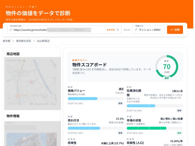 AIが物件市場の「バブル度」を判定する『物件ナビ』リリース
