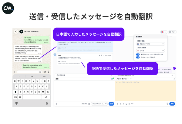 WhatsApp Business Platformを管理画面で利用できるサービス「MSC」にAIを活用した自動翻訳機能が新搭載！