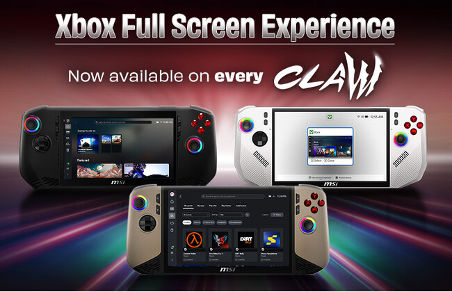 Xbox Full Screen ExperienceがついにMSI Claw シリーズに実装!!