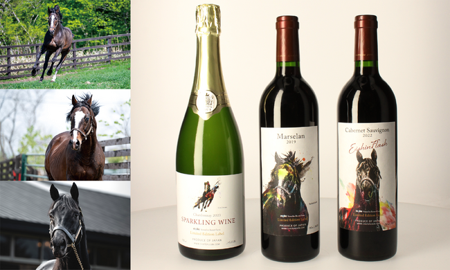 「ヴェルサイユリゾートファーム」の名馬をモチーフにした特別なワインが「シャトージュン」から登場！
