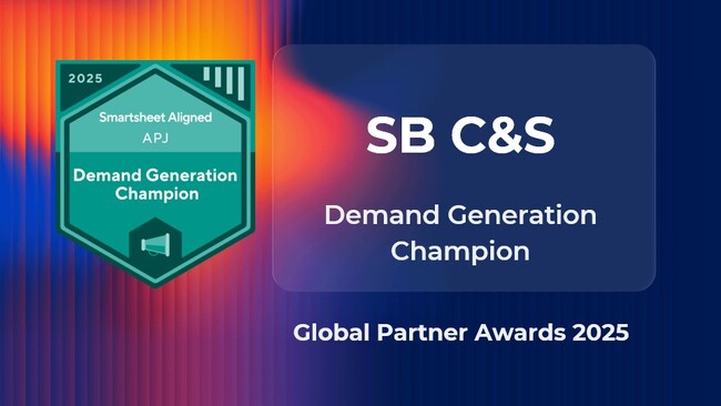 SB C&S、Smartsheet グローバルパートナーサミットにおいて、「APJ Demand Generation Champion」を受賞