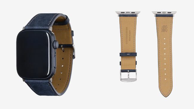 ココマイスター、最高級プエブロレザーを採用した「ゴールドマイニング・Apple Watchレザーバンド」新登場