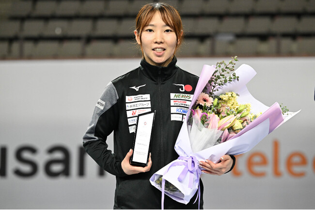 【フェンシング】女子フルーレワールドカップ(韓国)で上野優佳が銀メダルを獲得！