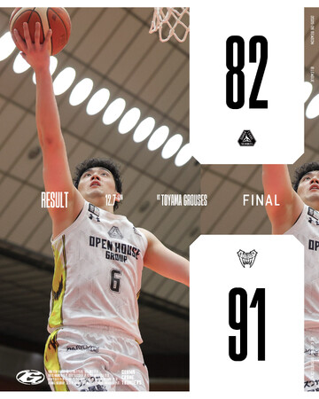 【群馬クレインサンダーズ：試合結果】12/7(日) vs 富山グラウジーズ りそなグループ B.LEAGUE 2025-26シーズン