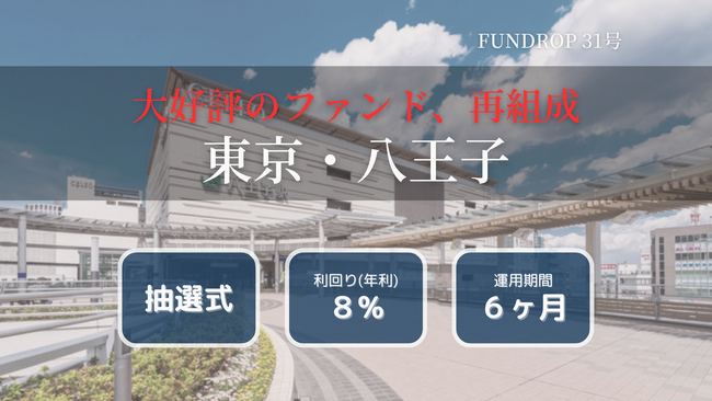 FUNDROP 31号ファンドの運用期間が終了、償還および当初想定利回り8%の分配を完了