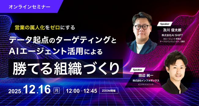 営業の属人化をゼロにする　データ起点のターゲティングとAIエージェント活用による勝てる組織づくり