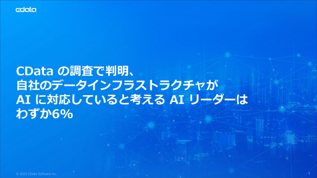 CData の調査で判明、自社のデータインフラストラクチャが AI に対応していると考える AI リーダーはわずか6%